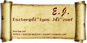 Esztergályos József névjegykártya