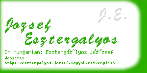 jozsef esztergalyos business card